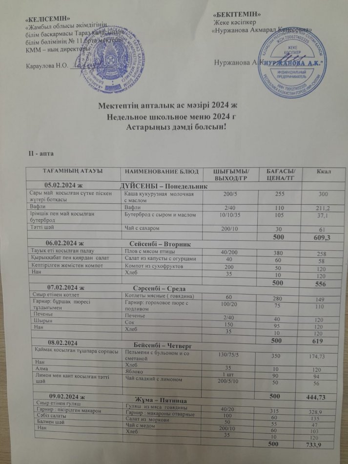 Меню