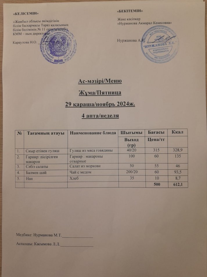 Ежедневное меню