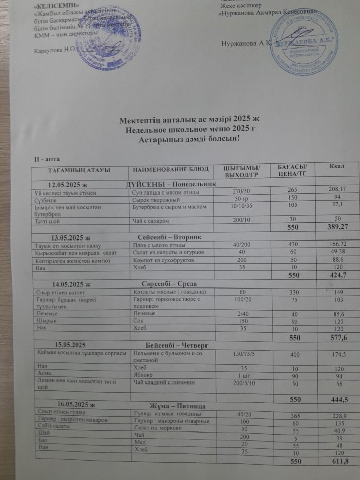 Меню